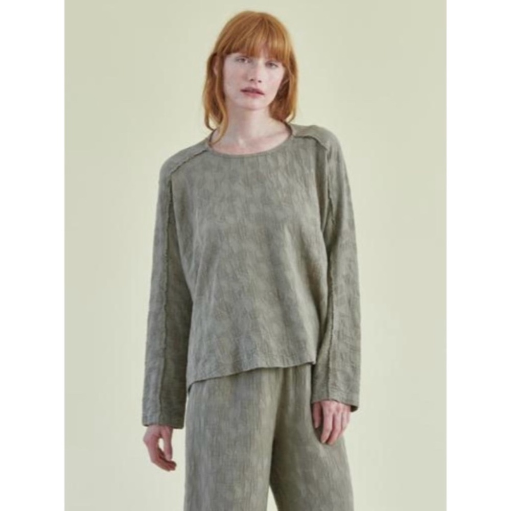 Black Crane Jacquard Top size M